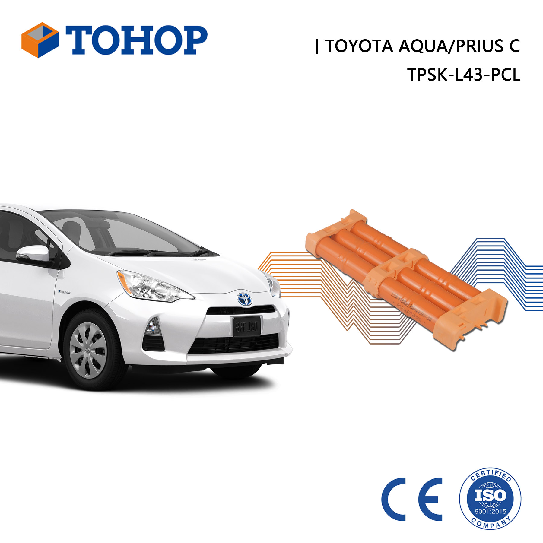 Toyota Aqua 14.4V 6.5AH Batterie hybride de remplacement pour HEV