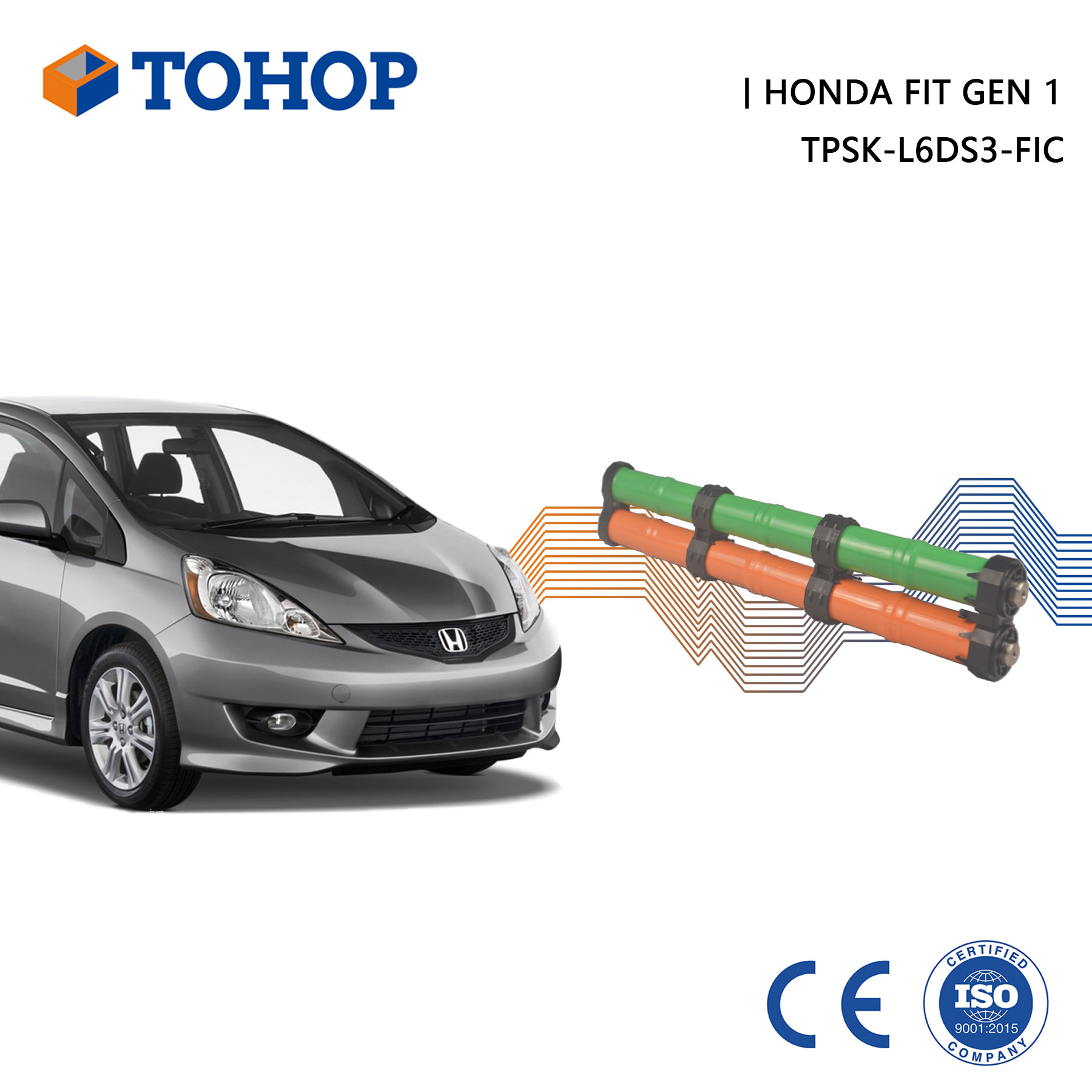 Cylindrical Gen 1 Honda Fit Hybrid Battery Pack pour le véhicule