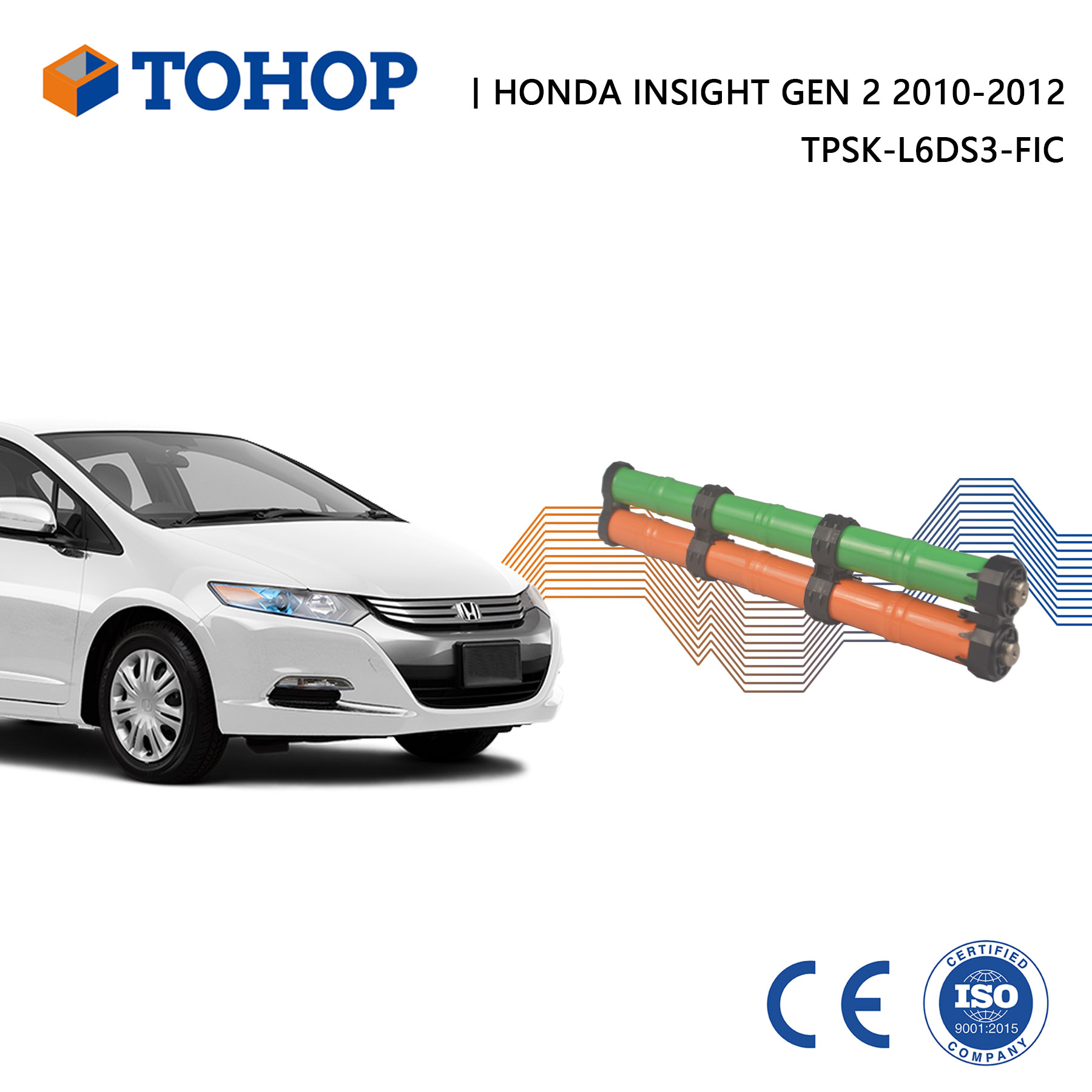 14.4V 6.5AH Honda Insight Gen 2 Batterie hybride Remplacement de la batterie NIMH