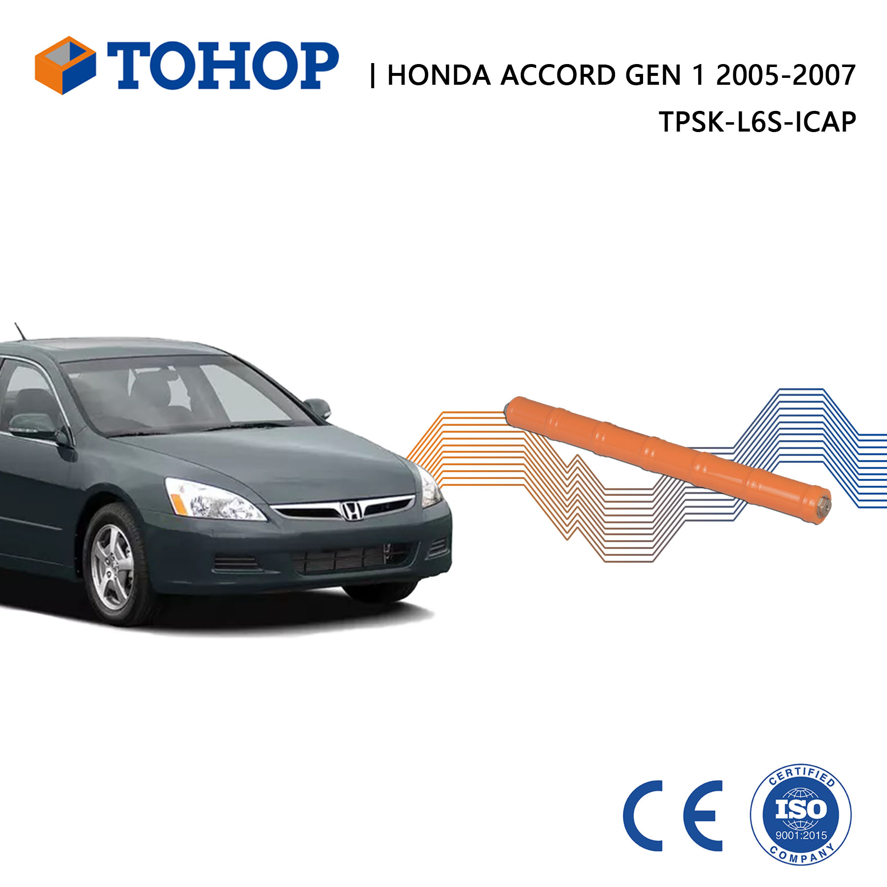 Accord Gen.1 2007 Cellule de batterie hybride rechargeable 7,2 V 6,5 Ah pour Honda