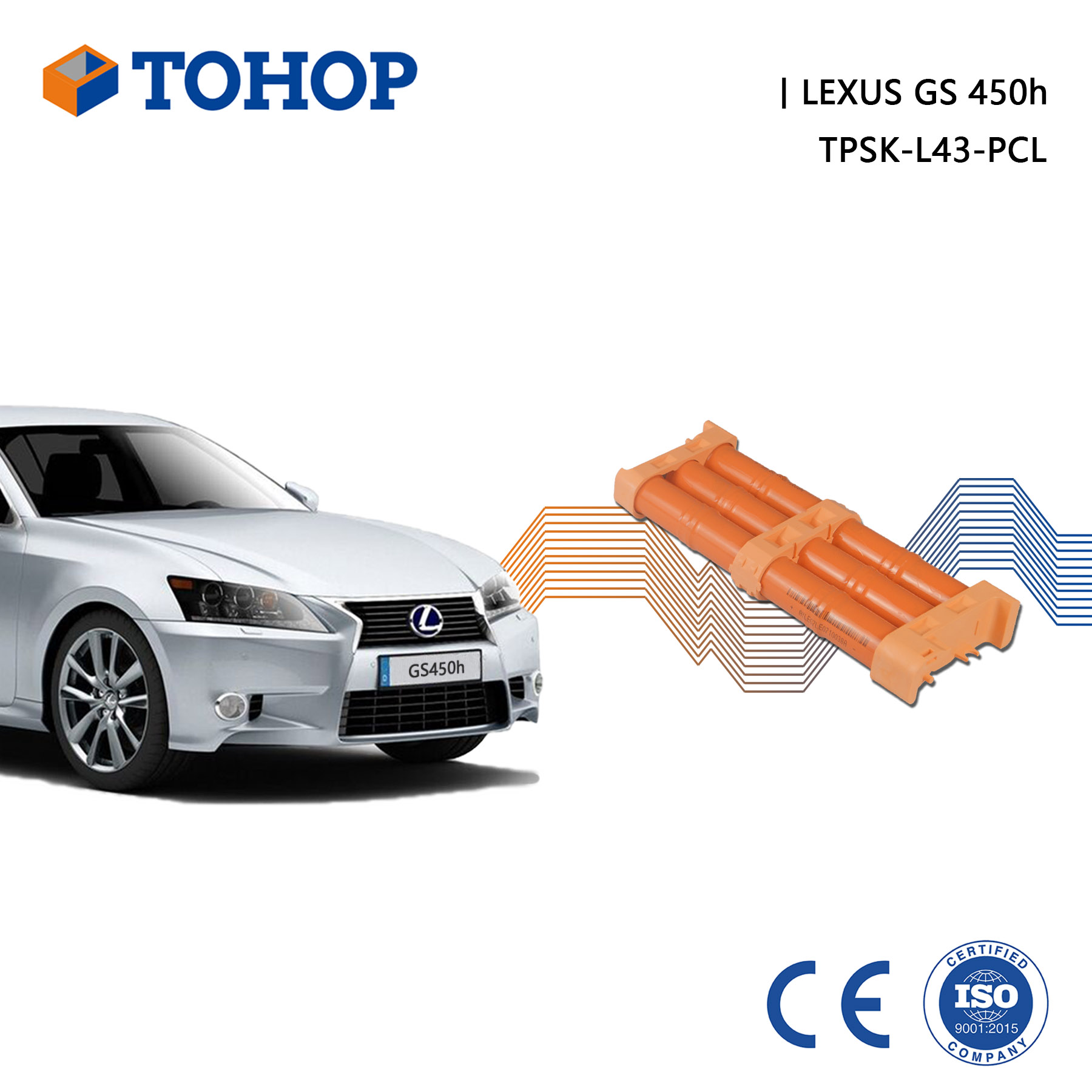 GS450H Cylindrical Ni-MH 6.5AH Hybrid Car Battery Pack pour Lexus