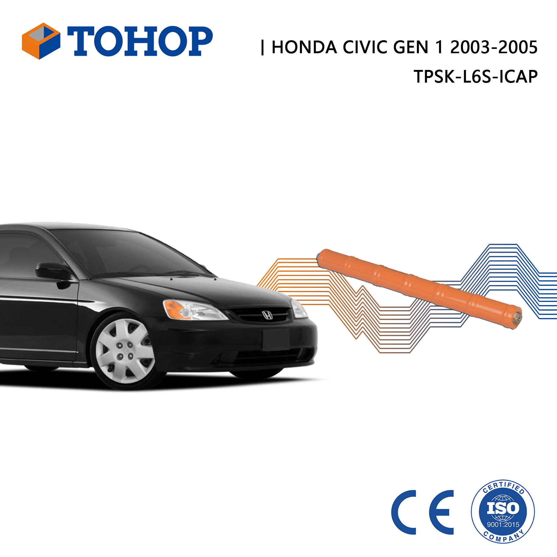Civic Gen.1 2003 NOUVELLE BRATUITS HYBRIDE 7.2V 6.5AH pour Honda